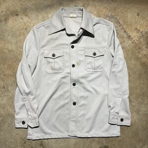 Vintage 70s Sears Grey Western Shirt Jacket Button Up
